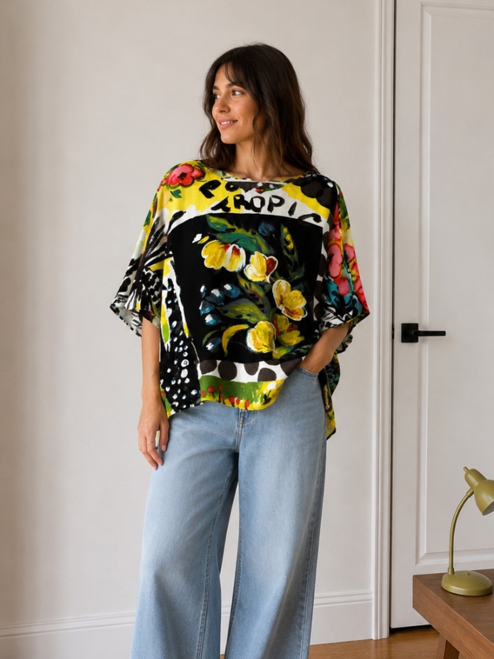 Jams World Tropical Tunic Top Hawaii Parrot Cove Small